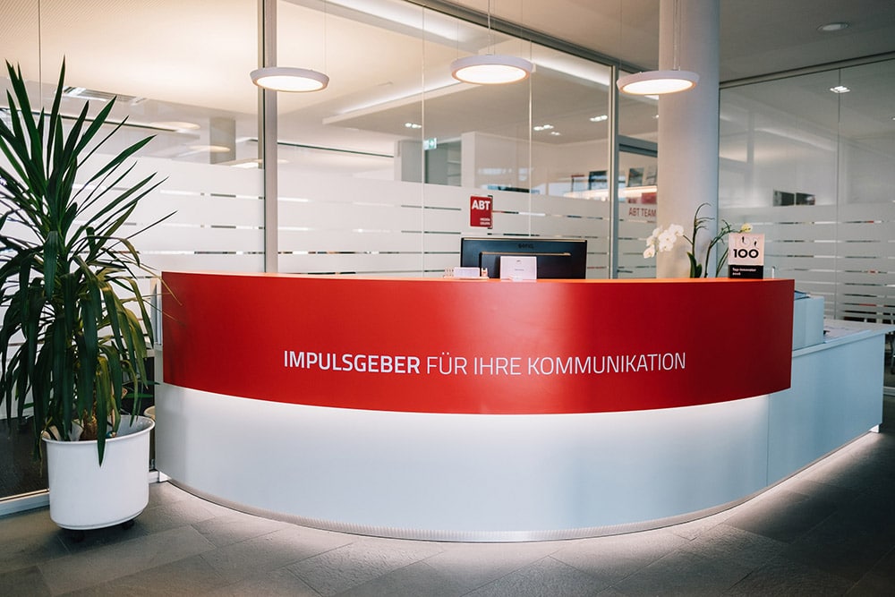 Empfangsbereich der ABT Mediengruppe