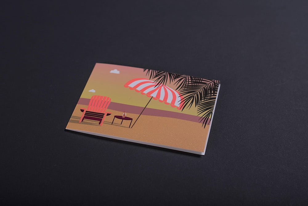 Grußkarte mit Strukturlack veredelt und gedruckt