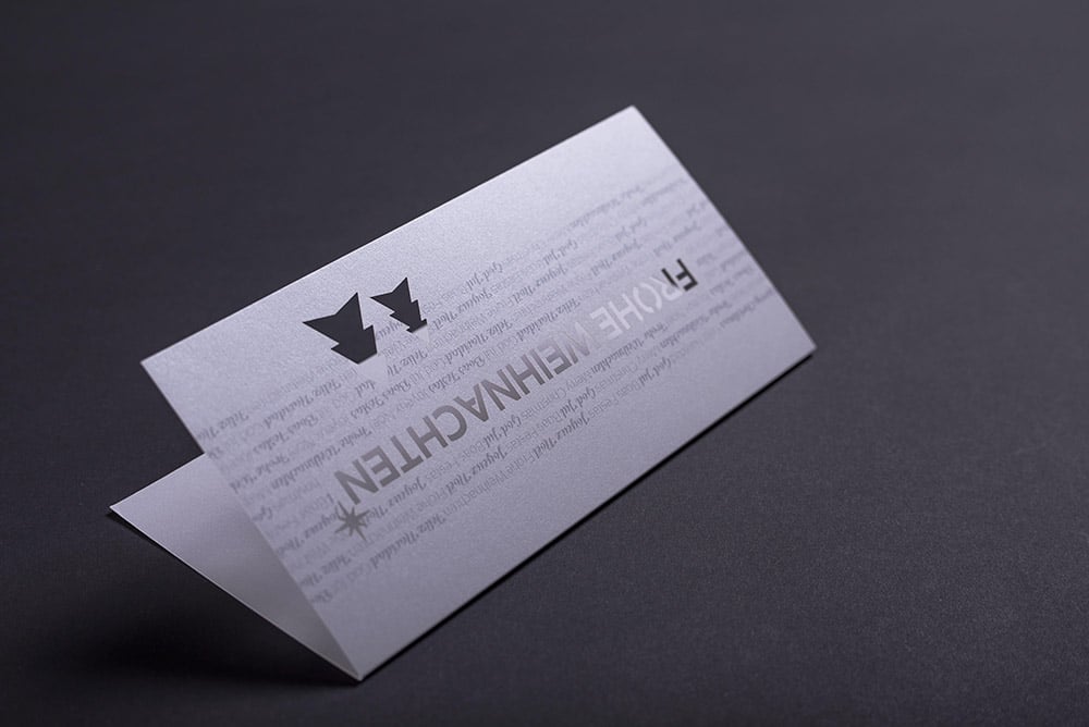 Weihnachtskarte gedruckt und gestanzt