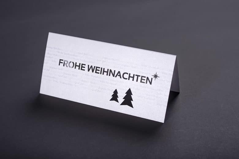 Weihnachtskarte – Metallic und Stanzung